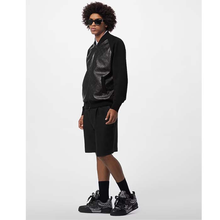 Louis Vuitton Unisex LV Skate Sneaker Black Swarovski Crystals Monogram Denim Double Laces Rubber