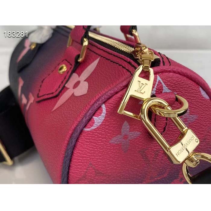 Louis Vuitton LV Women Papillon BB Handbag Midnight Fuchsia Monogram Coated Canvas