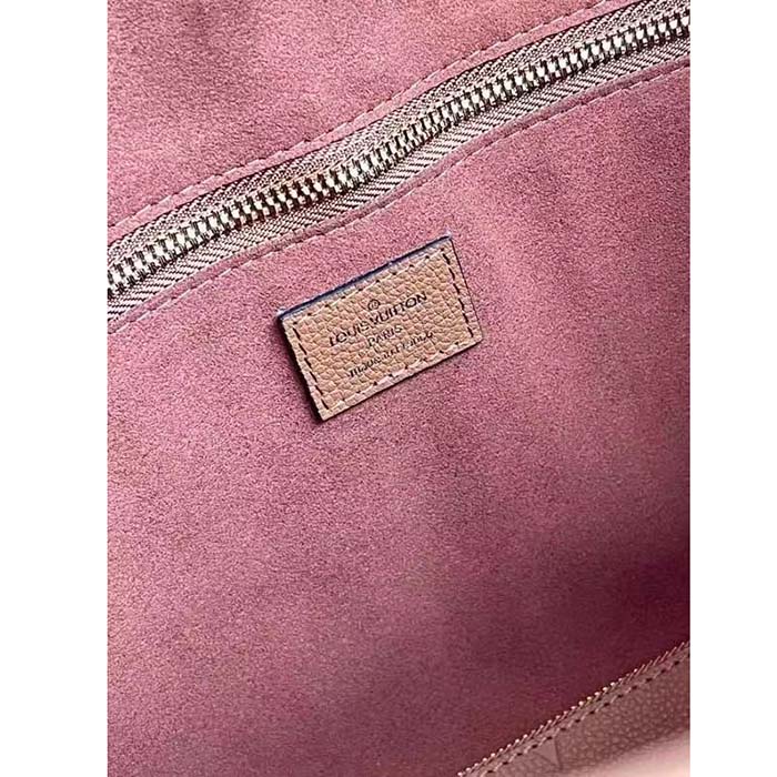 Louis Vuitton LV Women Neverfull MM Tote Brown Embossed Cowhide Leather