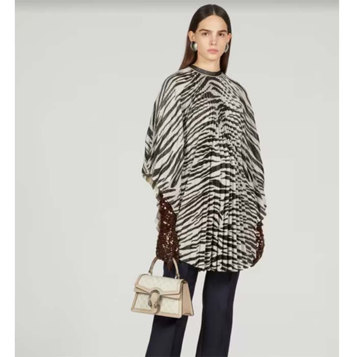 Gucci Unisex GG Small Dionysus Top Handle Bag Beige White Supreme Canvas