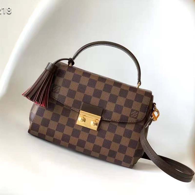 Louis Vuitton LV Women Croisette Brown Damier Ébène Canvas Satchel