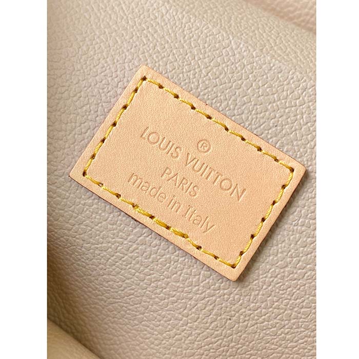 Louis Vuitton LV Unisex Nice Mini Toiletry Pouch Monogram Coated Canvas Natural Cowhide Leather