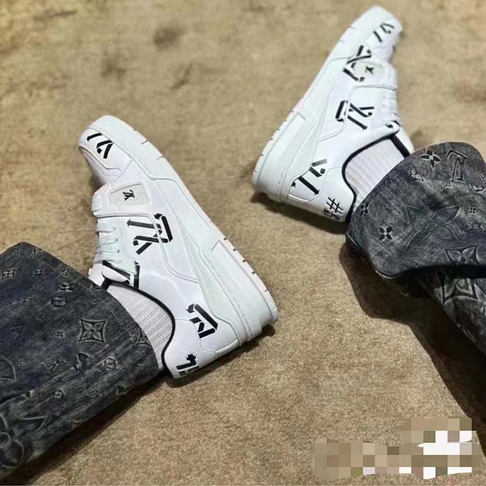 Louis Vuitton Unisex LV Trainer Sneaker Black Mix of Sustainable Materials