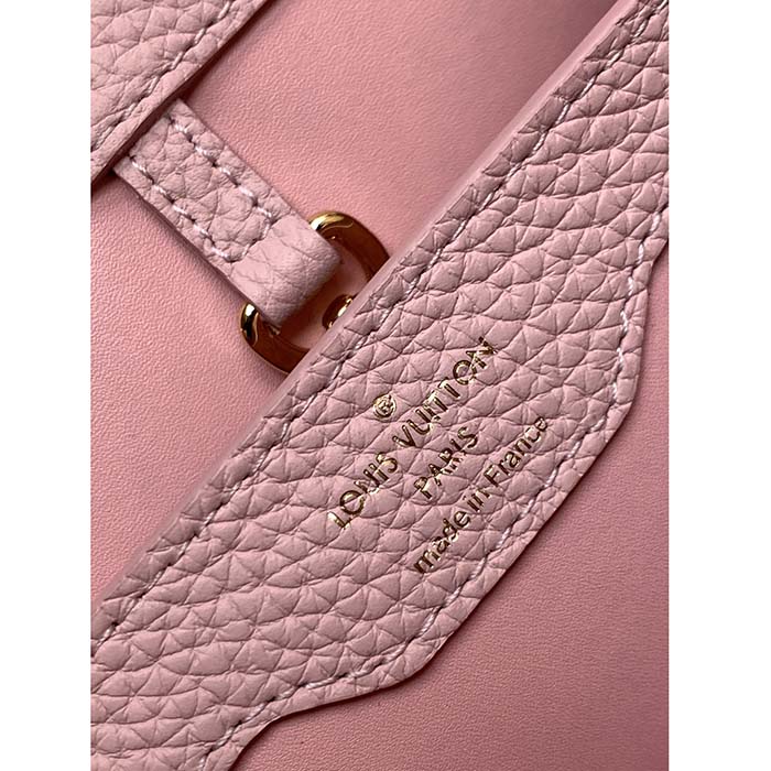 Louis Vuitton LV Women Capucines BB Handbag Pearly Pink Taurillon Leather