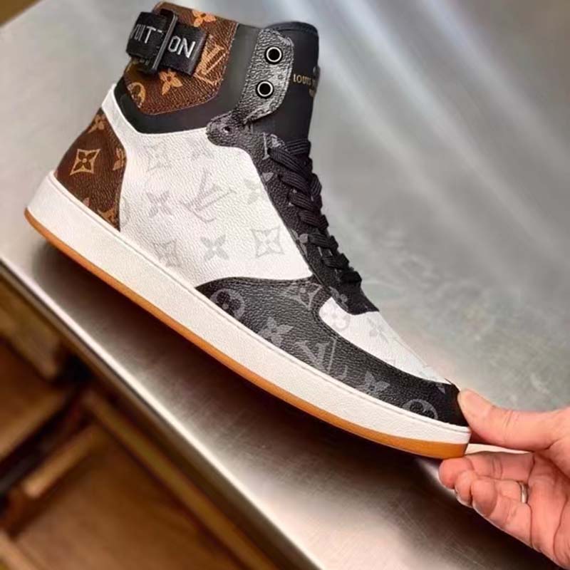 Louis Vuitton LV Unisex Rivoli Sneaker Boot Monogram Canvas Rubber Outsole