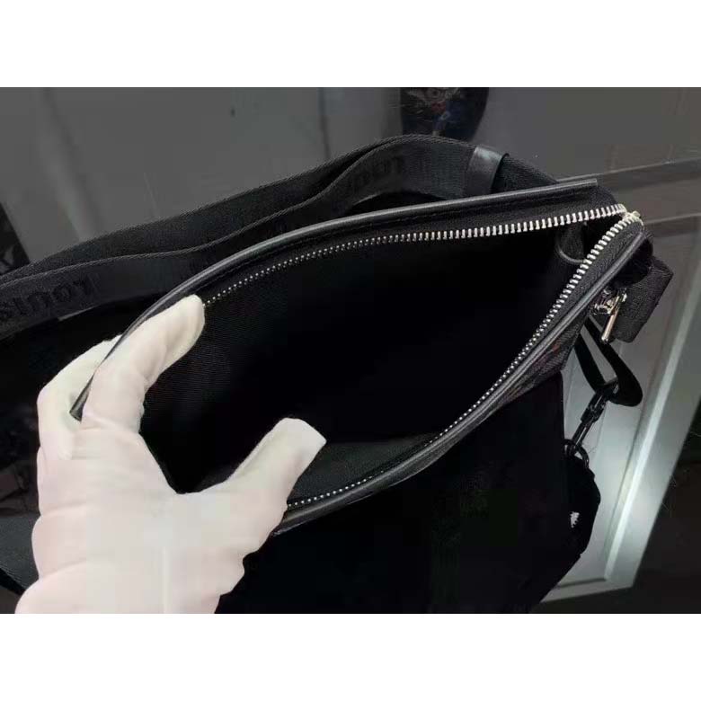 Louis Vuitton LV Unisex Trio Messenger Damier Graphite Coated Canvas Cowhide Leather