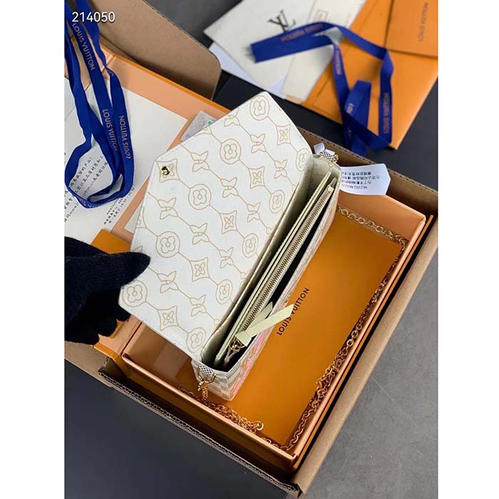 Louis Vuitton LV Women Félicie Pochette Damier Azur Coated Canvas Cotton