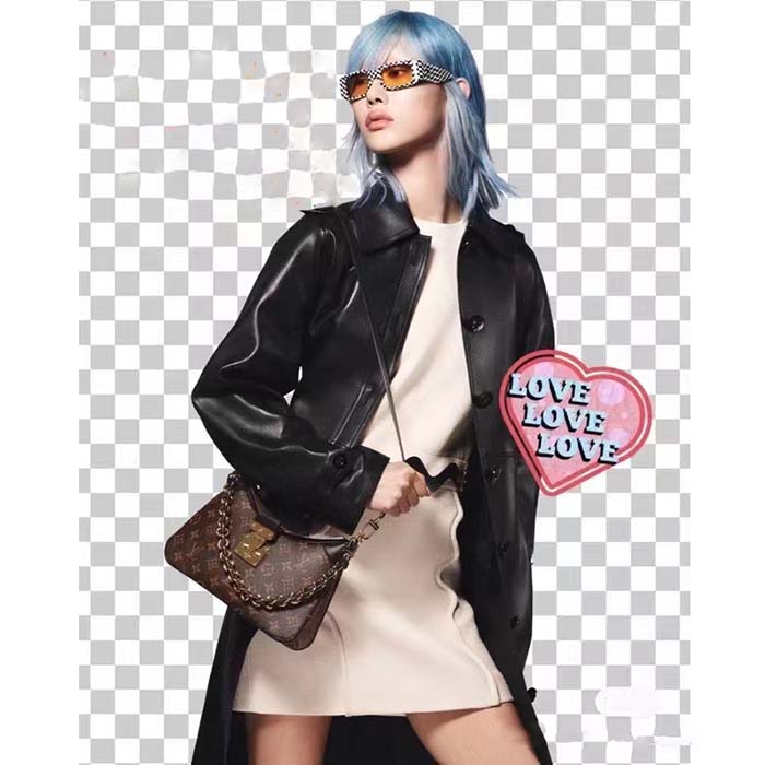 Louis Vuitton Women LV Twinny Monogram Reverse Coated Canvas Cowhide Leather