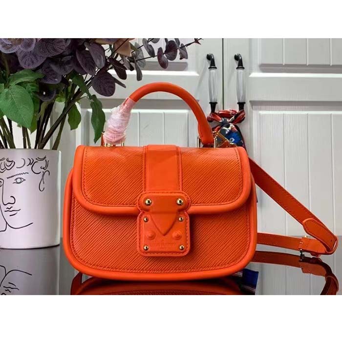 Louis Vuitton LV Women Hide Seek Orange Minnesota Epi Grained Smooth Cowhide Leather