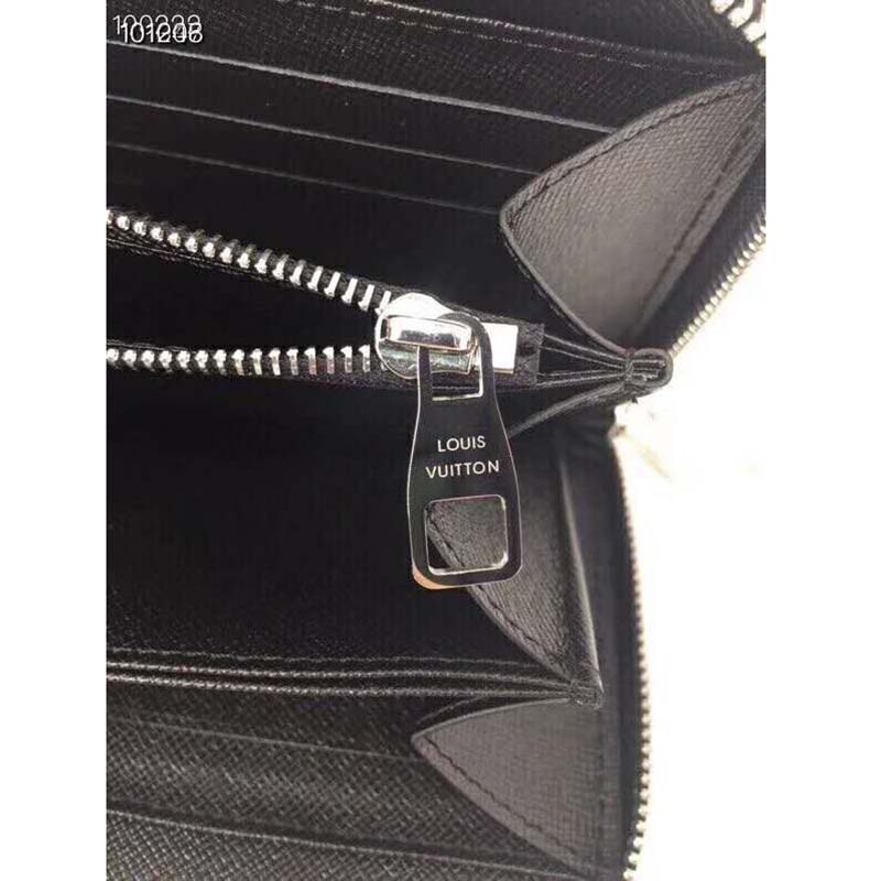 Louis Vuitton LV Unisex Zippy Vertical Wallet Damier Graphite Canvas