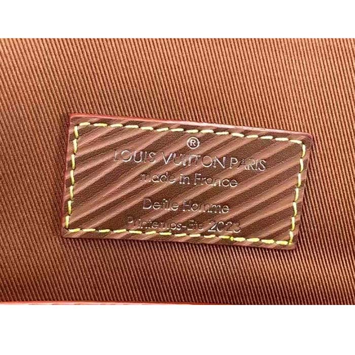 Louis Vuitton LV Unisex Alma Travel GM Cognac Calf Leather Double Zip Closure