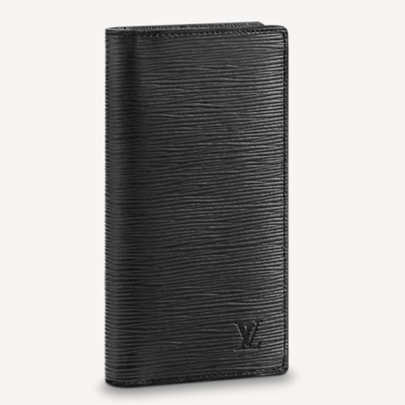 Louis Vuitton LV Unisex Brazza Wallet Supple Epi Leather Black