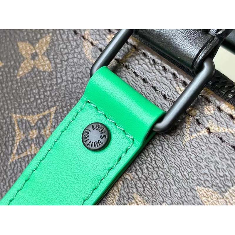 Louis Vuitton LV Unisex Keepall Bandoulière 50 Travel Bag Monogram Macassar Coated Canvas