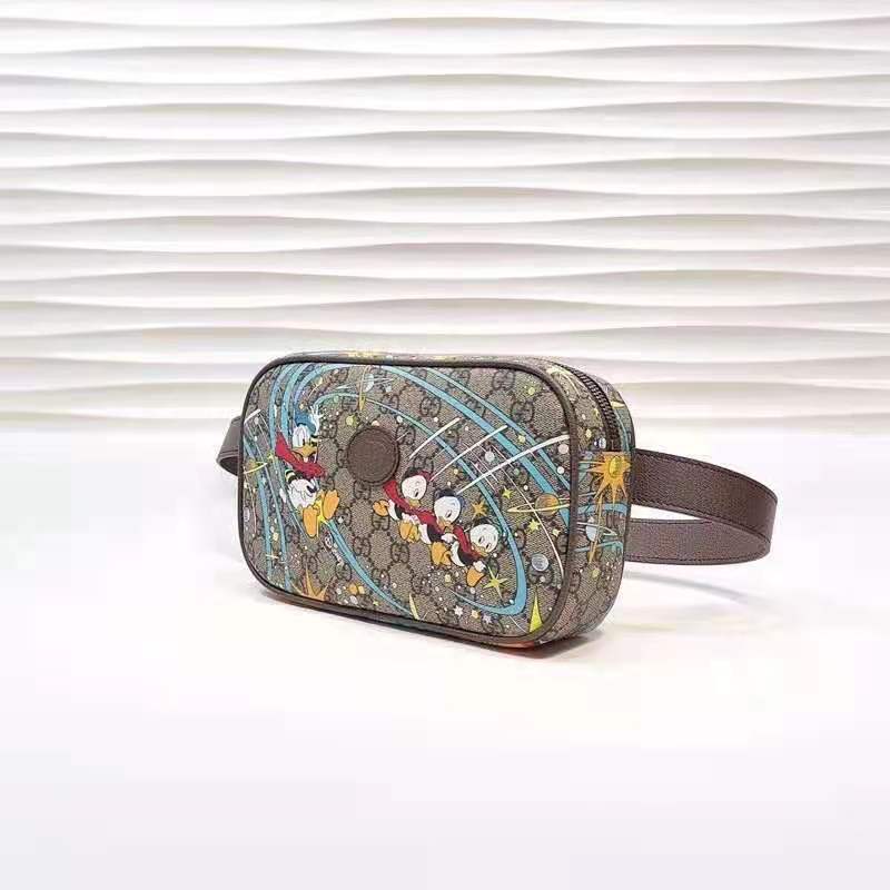 Gucci Unisex Disney x Gucci Donald Duck Print Belt Bag Leather Interlocking G