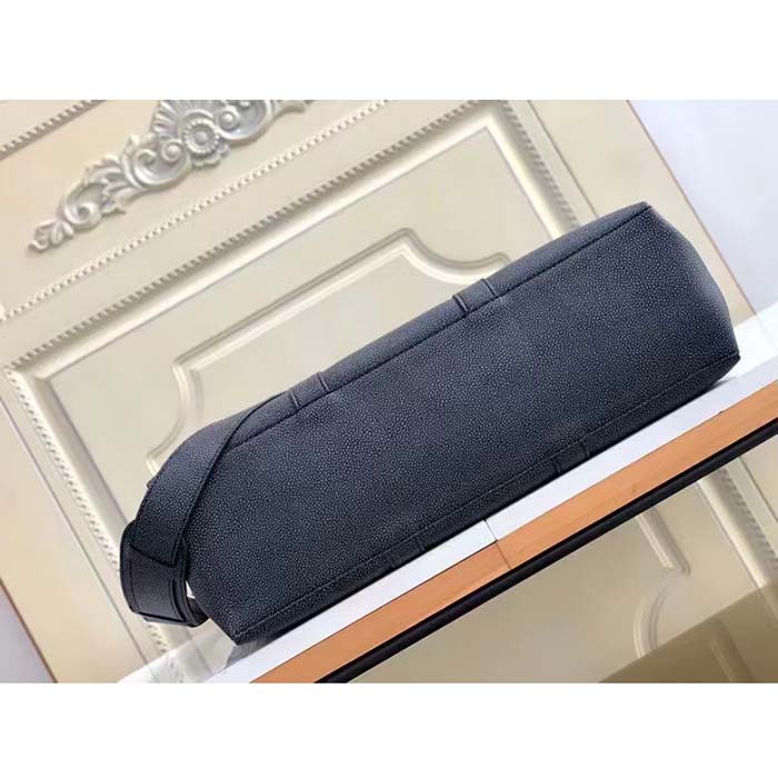 Louis Vuitton LV Unisex Tote Journey Carryall Bag Black Charcoal Cowhide Leather