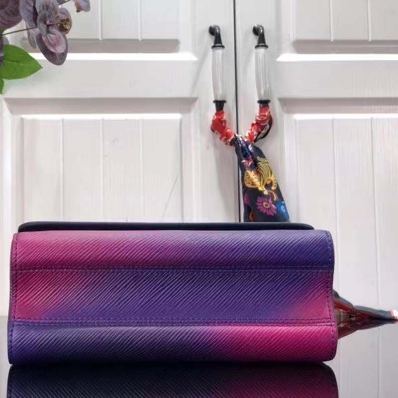 Louis Vuitton LV Women Twist PM Handbag Blue Epi Grained Cowhide Leather