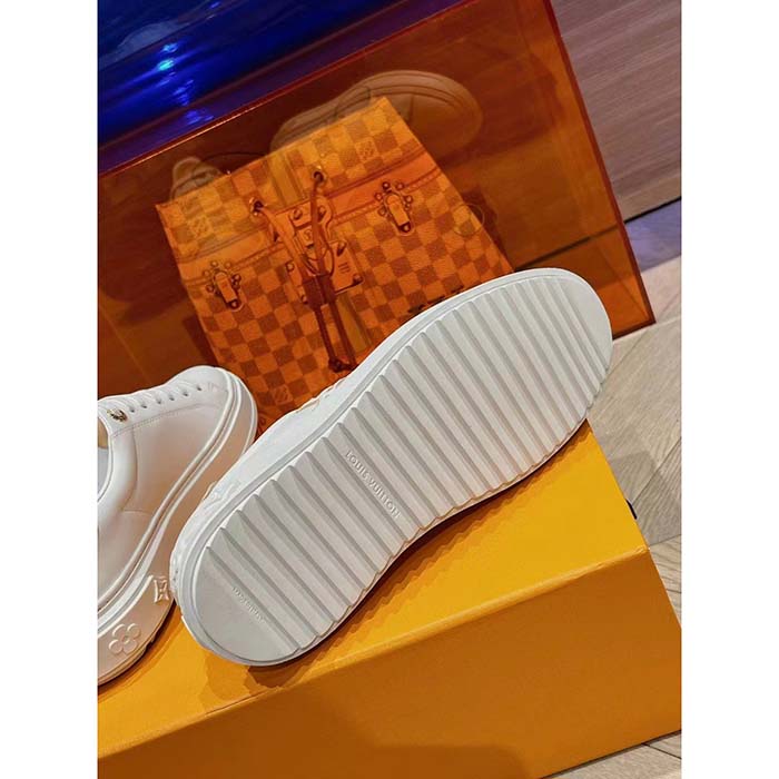 Louis Vuitton Unisex LV Time Out Sneaker Natural Calf Leather Rubber Outsole