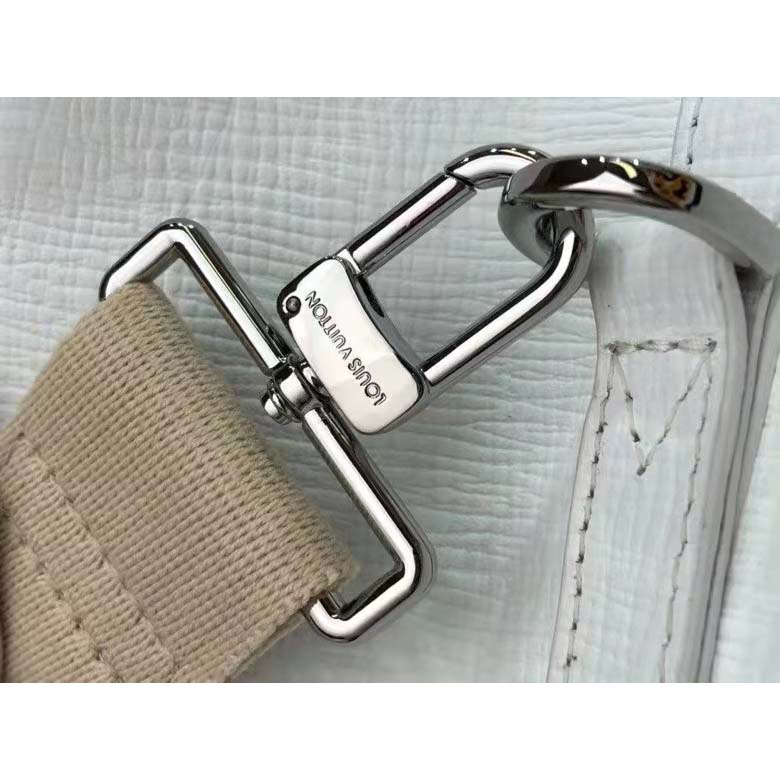 Louis Vuitton LV Unisex Tote Journey White Cowhide Leather Textile Lining