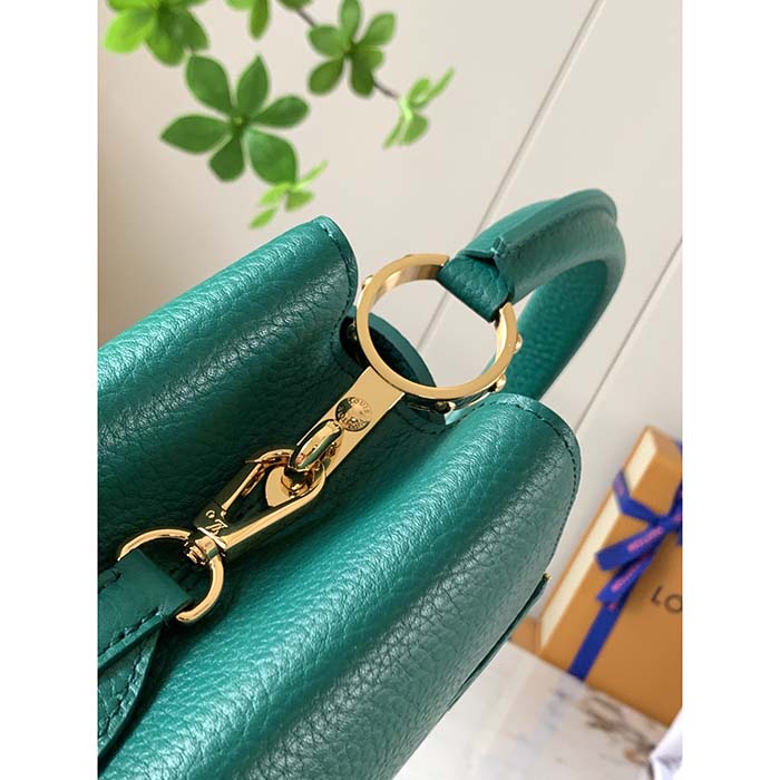 Louis Vuitton LV Women Capucines BB Handbag Emeraude Green Taurillon Leather
