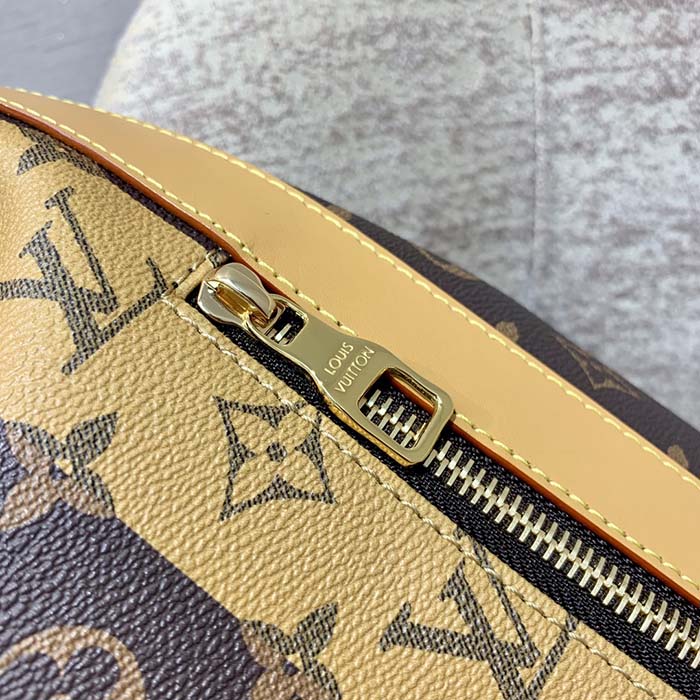 Louis Vuitton LV Unisex Randonée Messenger Bag Monogram Stripes Brown Coated Canvas