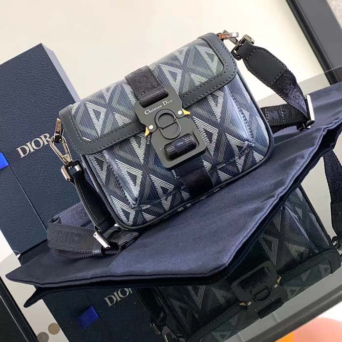 Dior Unisex Mini Hit The Road Bag Navy Blue CD Diamond Canvas