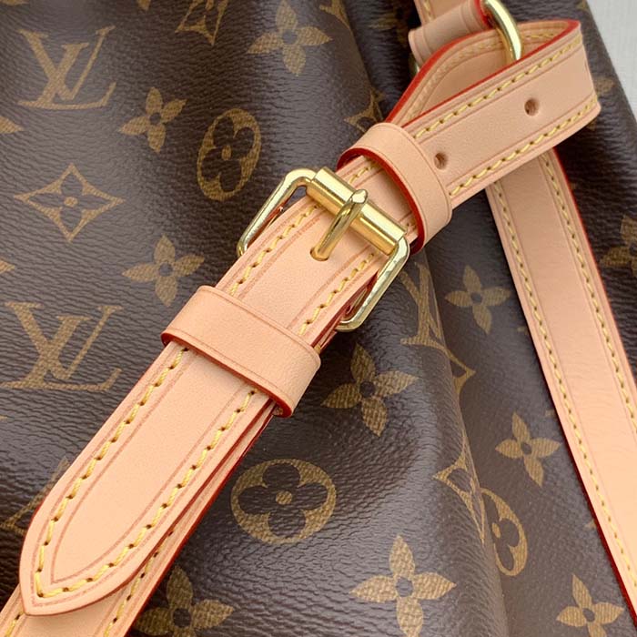 Louis Vuitton LV Women Noé Bucket Bag Brown Monogram Coated Canvas Cowhide Leather