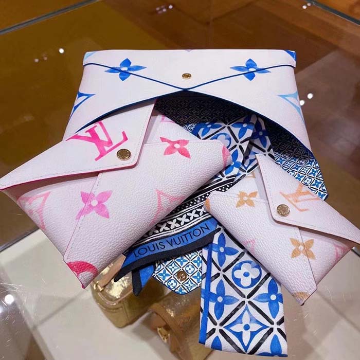 Louis Vuitton LV Unisex Kirigami Pochette Monogram Coated Canvas Printed Grained Cowhide Leather