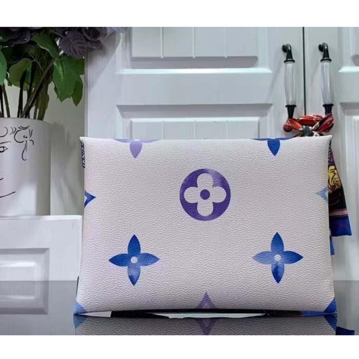 Louis Vuitton LV Unisex Kirigami Pochette Monogram Coated Canvas Printed Grained Cowhide Leather