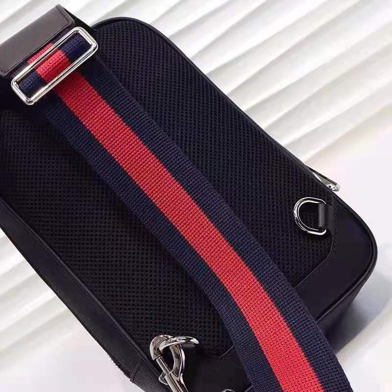 Gucci GG Unisex GG Black Belt Bag Black Grey Soft GG Supreme