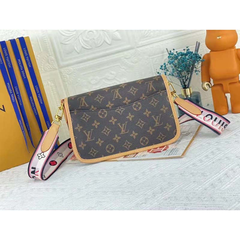 Louis Vuitton LV Women Diane Satchel Brown Monogram Coated Canvas Textile Lining