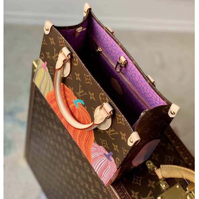 Louis Vuitton LV Women LV x YK OnTheGo PM​ Monogram Coated Canvas Pumpkin Print