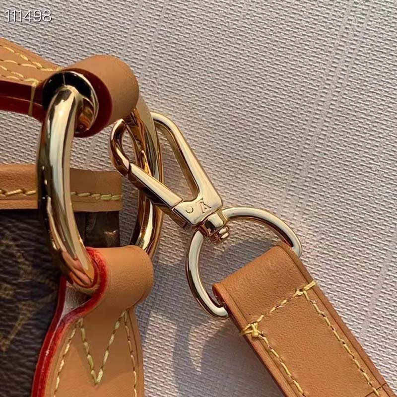 Louis Vuitton LV Women Graceful MM Hobo Classic Beige Monogram Coated Canvas