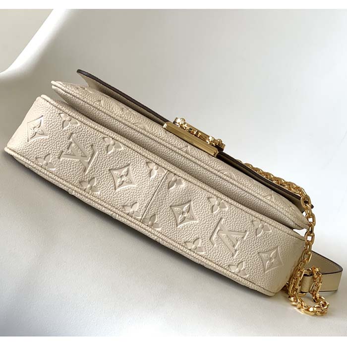 Louis Vuitton LV Women Marceau Dove Gray Embossed Grained Cowhide Leather