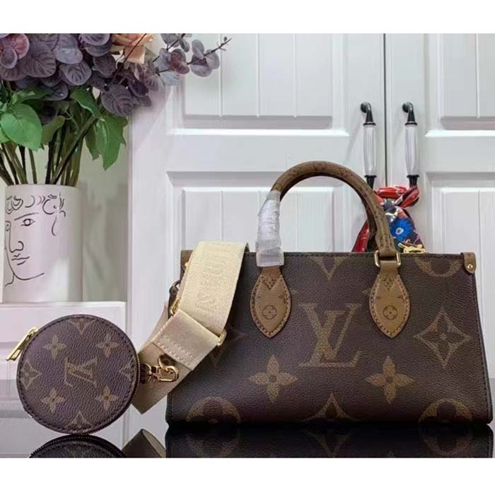 Louis Vuitton LV Women OnTheGo East West Giant Monogram Monogram Reverse Coated Canvas