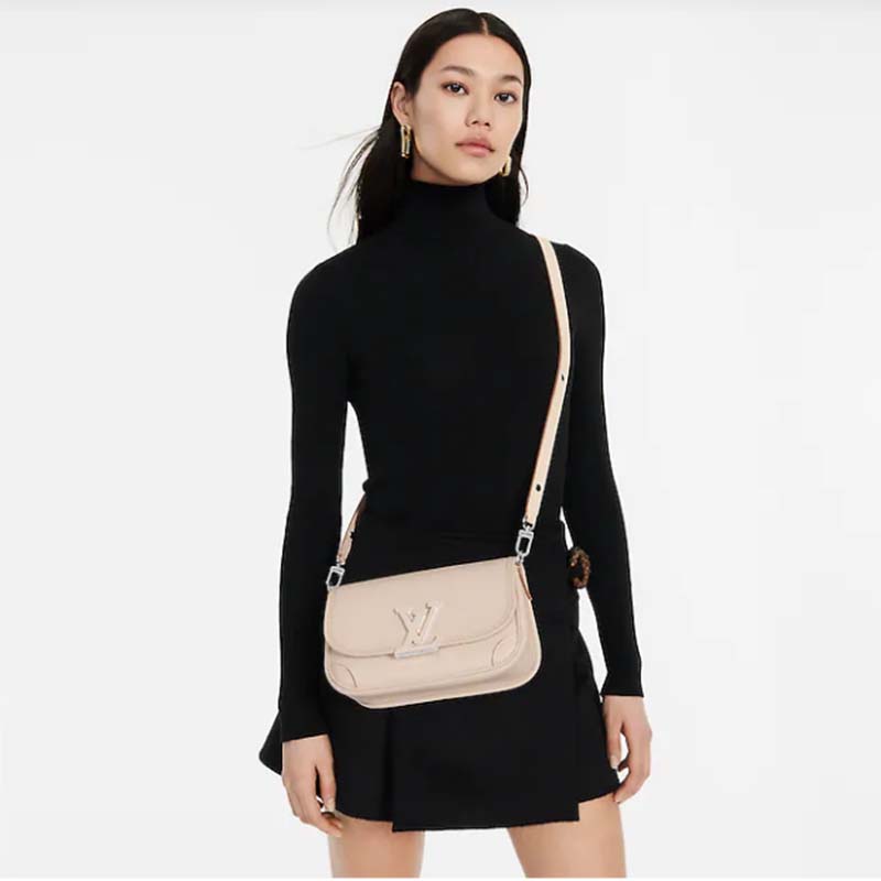 Louis Vuitton LV Women Buci Crossbody White Epi Grained Smooth Cowhide Leather