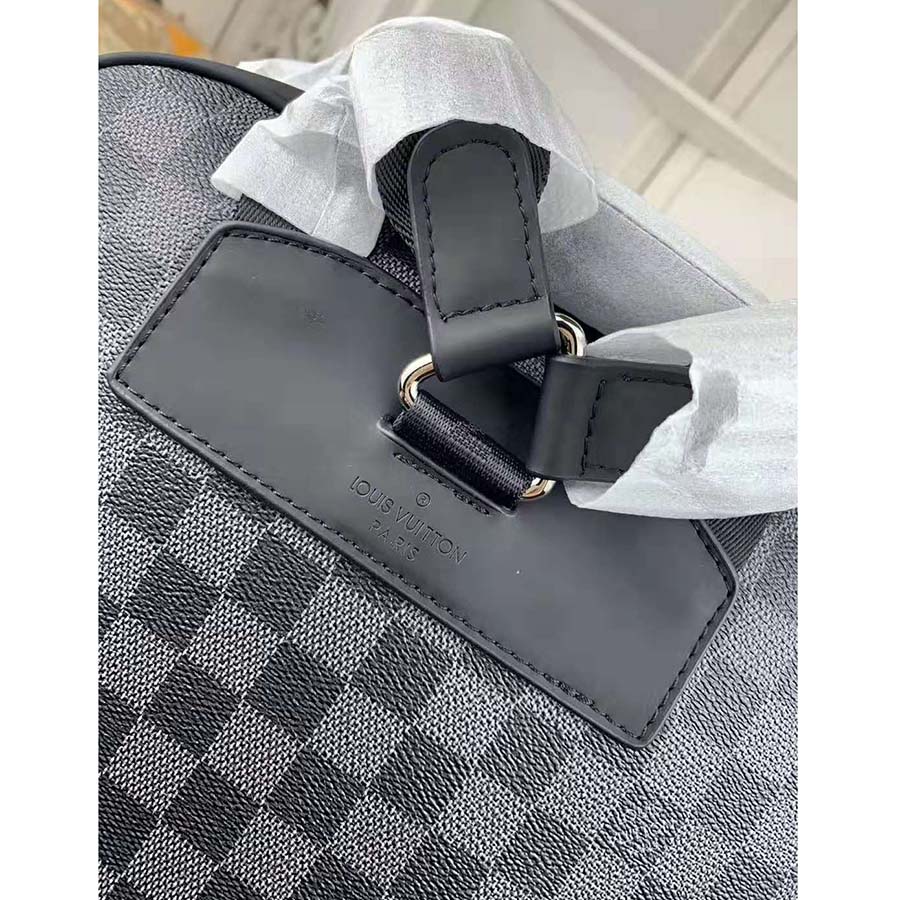 Louis Vuitton LV Men Josh Backpack Bag in Damier Graphite Coated Canvas-Grey