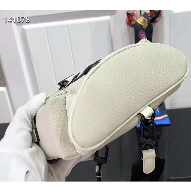 Louis Vuitton LV Unisex Christopher XS White Taurillon Leather Cowhide Leather