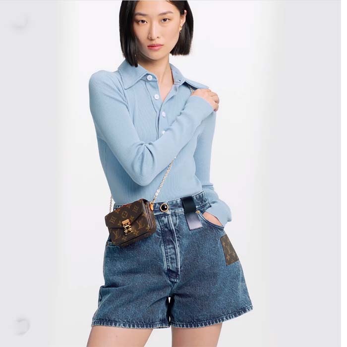 Louis Vuitton LV Women Micro Métis Bag Monogram Coated Canvas Cowhide Leather