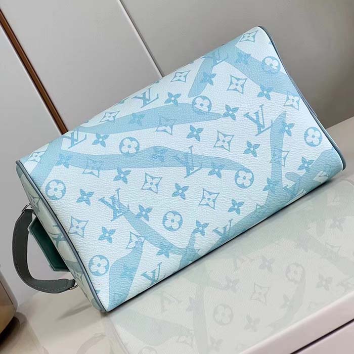Louis Vuitton LV Unisex Dopp Kit Crystal Blue Monogram Aquagarden Coated Canvas