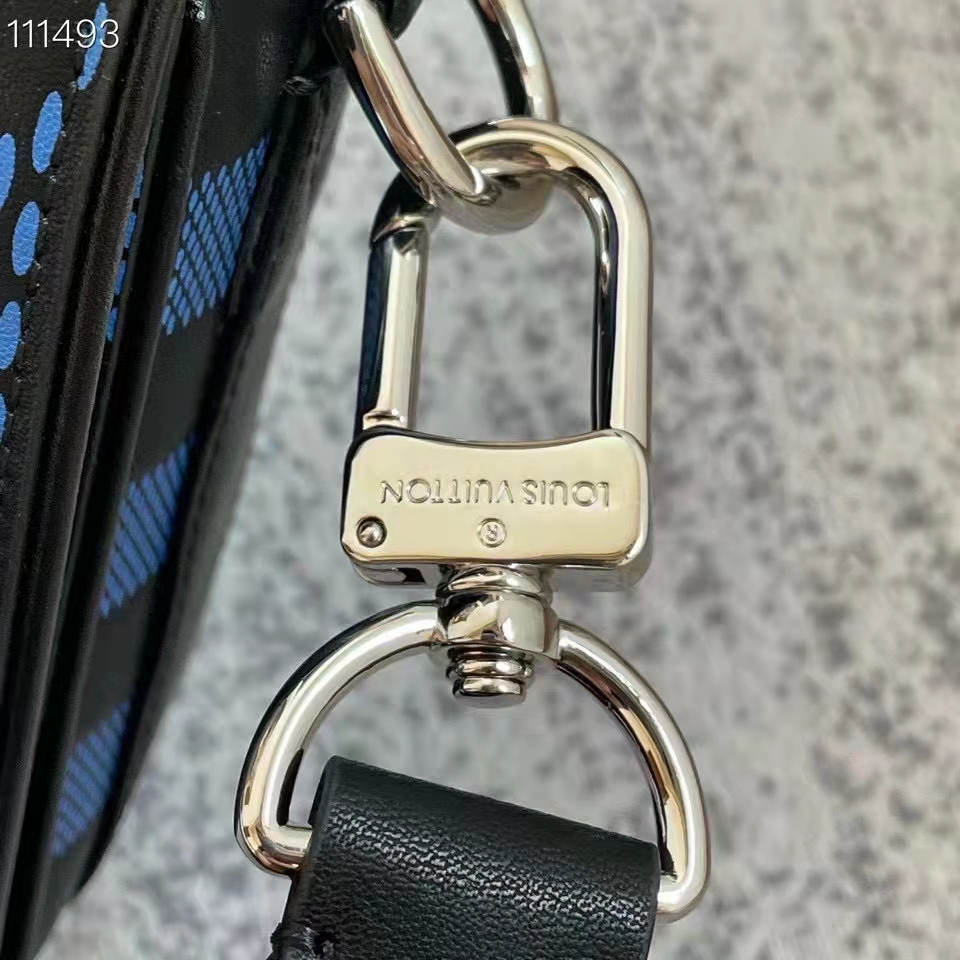 Louis Vuitton LV Unisex Studio Messenger Blue 3D Damier Infini Cowhide Leather