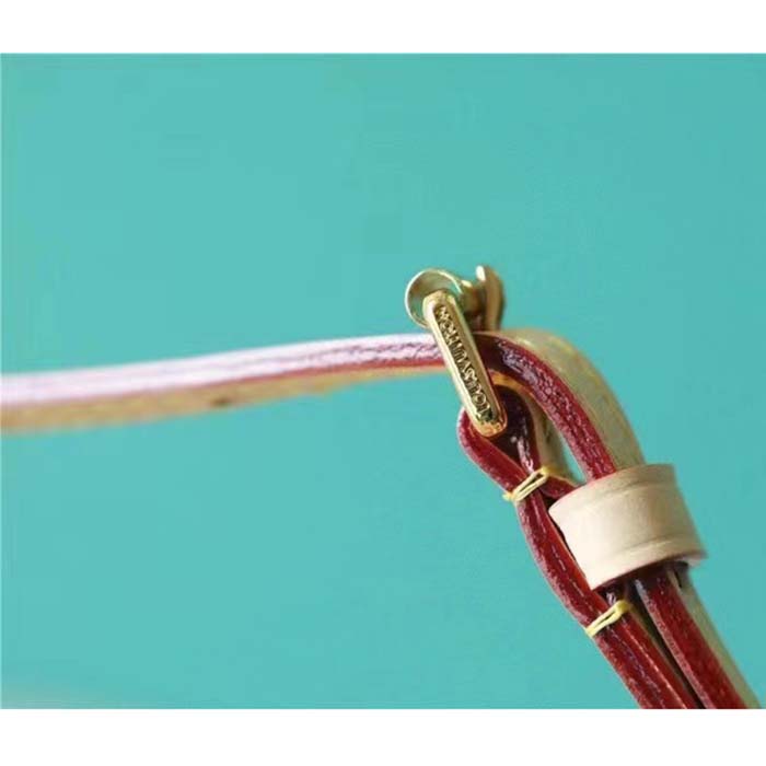 Louis Vuitton Women Petite Malle Beige Monogram Coated Canvas Cowhide Leather Sheepskin