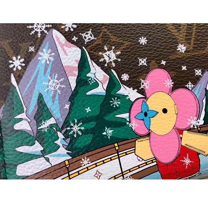 Louis Vuitton LV Unisex Zippy Wallet Pink Monogram Coated Canvas Grained Cowhide Leather