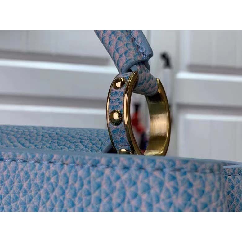 Louis Vuitton LV Women Capucines BB Handbag Lilas Purple Taurillon Leather Shimmery