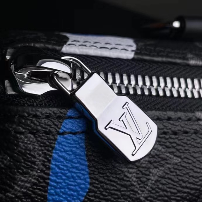 Louis Vuitton LV Unisex Keepall 25 Sunrise Monogram Eclipse Coated Canvas Cowhide Leather