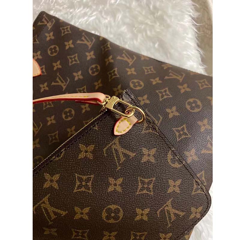 Louis Vuitton LV Unisex Carry It Brown Monogram Coated Canvas Cowhide Leather