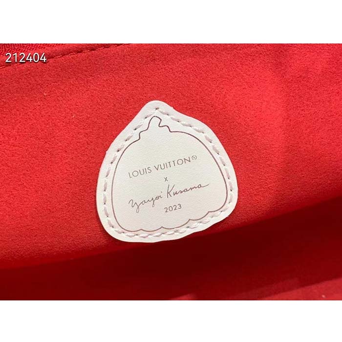 Louis Vuitton LV Women LV x YK OnTheGo PM​ Red White Embossed Grained Monogram Empreinte Cowhide