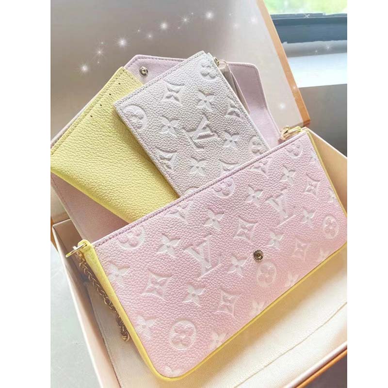 Louis Vuitton LV Women Félicie Pochette Monogram Empreinte Embossed Supple Grained Cowhide