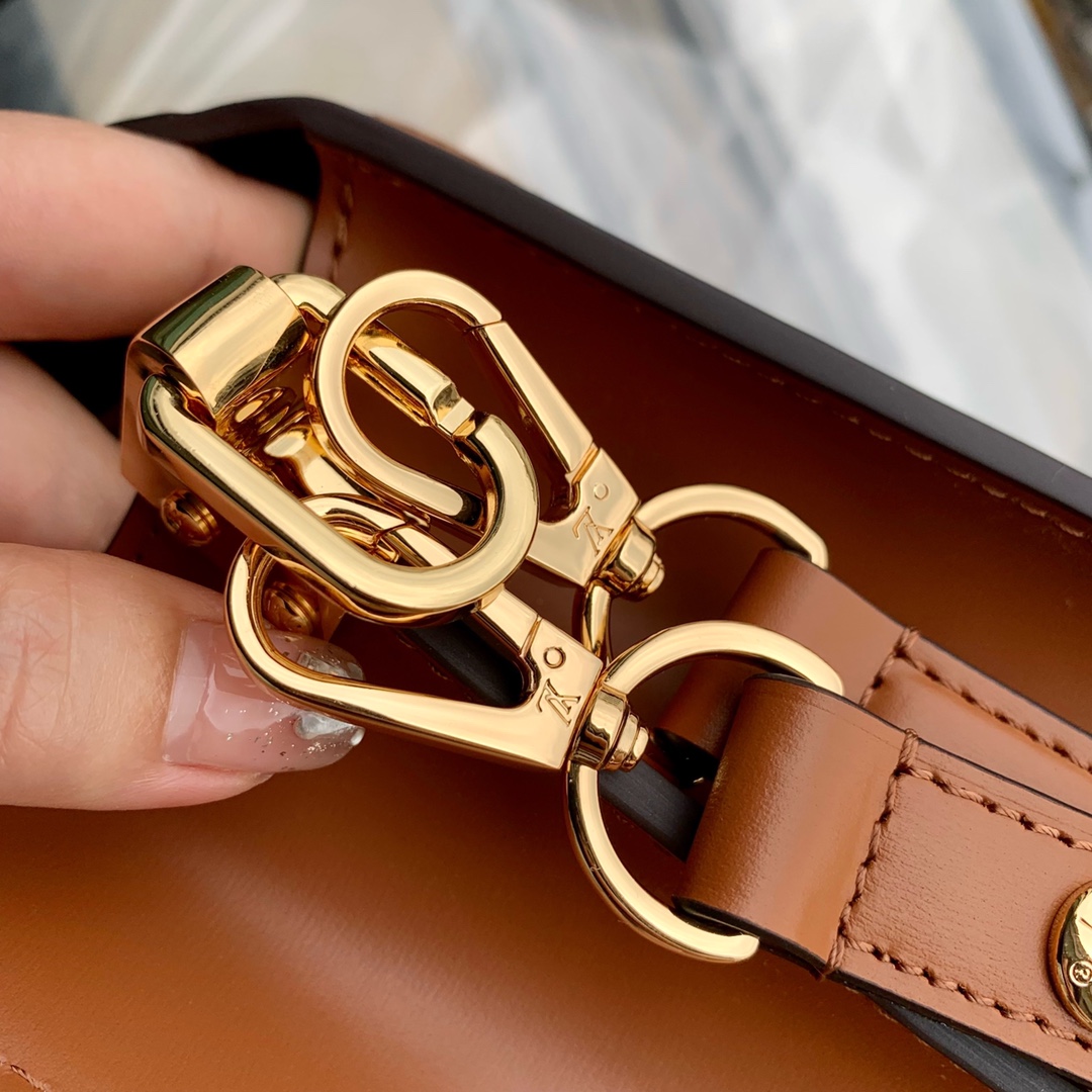 Louis Vuitton Women Mini Dauphine Lock XL Monogram Coated Canvas Cowhide Leather