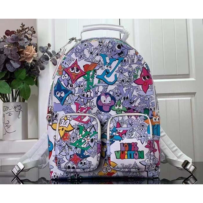 Louis Vuitton LV Unisex Backpack Multipocket Multicolor Monogram Comics Coated Canvas