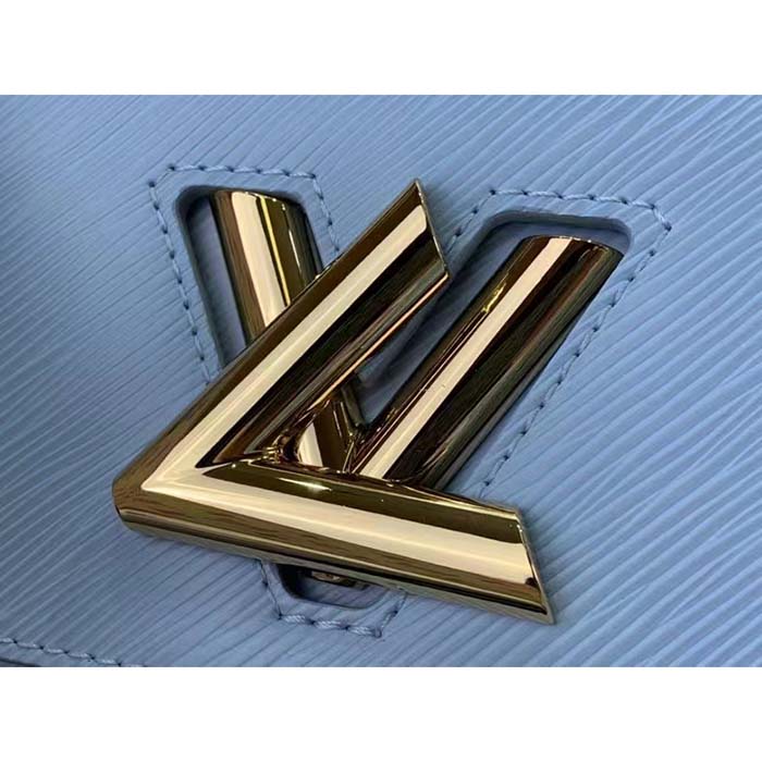 Louis Vuitton LV Women Twist PM Bag Bleu Nuage Blue Epi Grained Leather